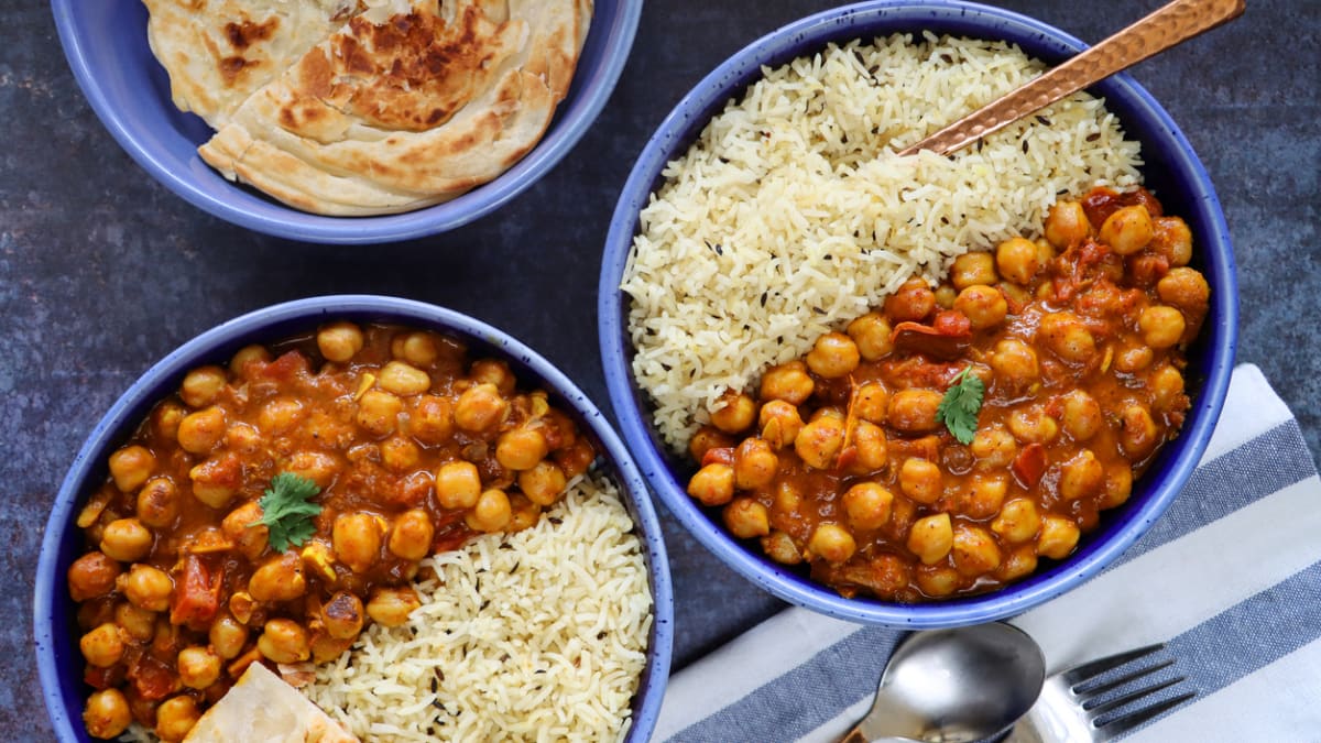 Indické curry s cizrnou